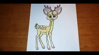 How to draw a Cartoon Deer
