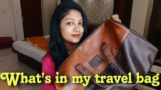 What's in my travel bag?? essential , makeup , female hygiene ❤️