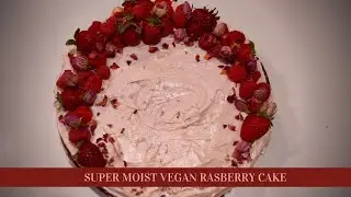 Super Moist Vegan Raspberry Cake