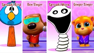 Who Will Prevail: Sprunki Sleepy Bird Sprunki Worm Vs Ben Ginger Singer ? 😦 | 😮 Mega Battle #546