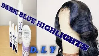 How To Add Blue Highlights To Dark Hair / Water Coloring / Part 1