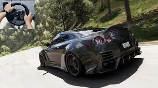 Full Carbon Body Nissan GTR R35 Nismo Charge Kit | Forza Horizon 5 | Steering Wheel | Gameplay 4K