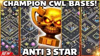 WORLD BEST CWL TH18 ANTI 3 STAR BASE | CWL + WAR BASE WITH COPY LINKS! TH18 RANK BATTLE BASE!