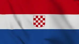 Croatia Flag Waving 4K | Original Croatian Flag 1990