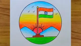 Republic Day drawing |Republic Day poster drawing Steps |26January drawing |Independence Day drawing