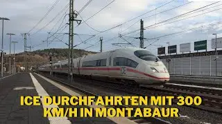 ICE Durchfahrten mit 300 km/h in Montabaur #railway #train #treinen #trainspotting