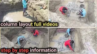#video | column layout video's | footing layout install column #construction | Raj construction 