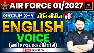 Airforce 01/2027 English 8 | VOICE LIVE 🚀 | Group X & Y | उड़ान सीरीज़ | Vikas Sir