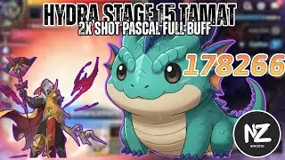 【Seven Knight Re:Birth】raid tamat ❗  Pascal 2x Shot Hydra Stage 15 full buff ❗