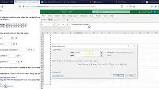 Mean - Median - Standard Deviation - Quartile problem in excel