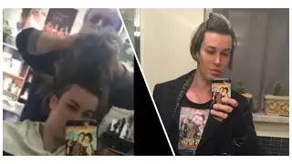 Lord Conrad at hairdress TONS OF HAIRS :))