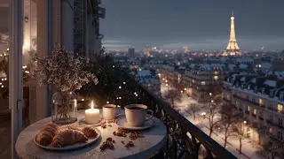 Dreamy Paris Jazz Cafe Ambience ~ Soft Piano Music for Relaxing Evenings
