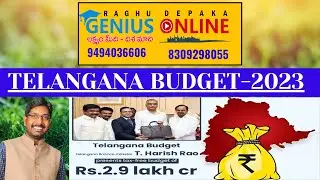 TOPIC#11 TELANGANA BUDGET - 2023//SANTHOSH SIR //GENIUS ONLINE ///
