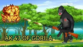 AK 47 OF GORILA | FUNNY ANIMATION VIDEO | GORILA CARTOON VIDEO