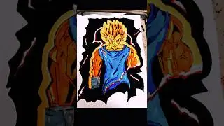 How to DRAW Vegeta💢 #shorts #anime #viral #drawing
