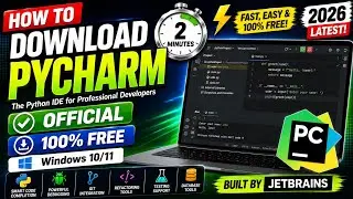 How to Download & Install PyCharm on Windows (2026) 🐍 | Official JetBrains Tutorial