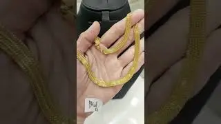 18k Gold Flat Chain Necklace
