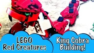 Toy King Cobra Snake Build LEGO Creator 3 in 1 Red Creatures 31032 Fire Breathing Dragon Scorpion Ki