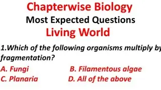 Chapterwise Biology || The Living World -Set-1 || Most Expected Questions for NEET || CBSE