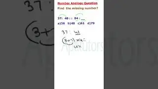 Number Analogy Test....Aptitude shorts...Mental ability #aptitude #arithmetic #puzzles