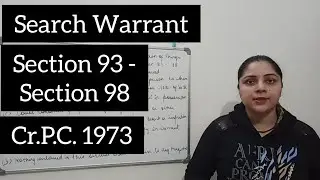 Section 93- Section 98 || Criminal Procedure Code, 1973 #searchwarrants #crpc1973 #judiciaryprep