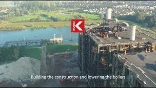 Building the construction for lowering the boilers