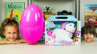HUGE Pink Girl Surprise Egg Surprise Toys Bunny Surprise Toy Shopkins My Little Pony Kinder Playtime