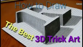 How to Draw the Amazing 3D Trick Art on the Paper, How to Design 3D Trick Art for Letter 