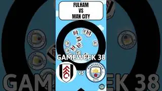 Fulham vs Man City-MARBLE RACE PREMIER LEAGUE #shorts #premierleague #fulham #manchestercity #fulmci