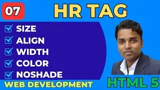 #07 HR Tag And Their 05 Attributes In HTML || Horizontal Rule || Horizontal Line #sanjaymahto 