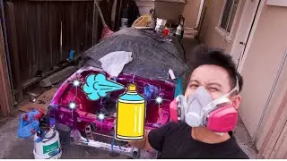 Покраска моторного отсека моего 240sx