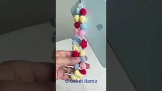 crochet items #handmade #curtain holder #flowers #phone keychain charm #bag charm #baby cap