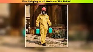 One Piece Chemical Protective Clothing Work Coverall Hazardous Chemical Liquid Sulfuric Acid And