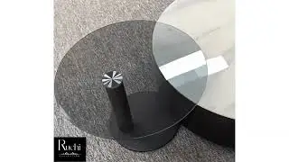 Modern Round Coffee Table With Storage | RuchiCollection Product ID:- SB00975