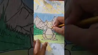 Kangaroo (coloring page EP1) #coloringpages #watercolor #waterpainting #color #kangaroo  #lunascraft