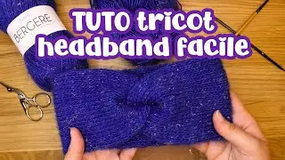 💖 Knitting tutorial for beginners: Crossed headband