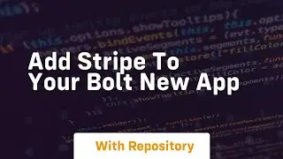 Add stripe to your bolt new app