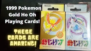 Opening a rare sealed 1999 Pokemon Gold Ho oh playing card deck! These cards are amazing!