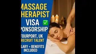 Massage Therapist Job in UK 🇬🇧 | Visa Sponsorship Available | Apply Now!