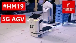 Hannover Messe 2019 LIVE - 5G AGV von Bosch Rexroth