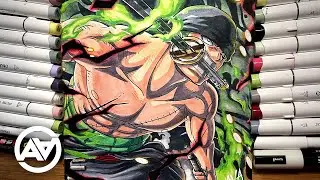 Drawing Roronoa ZORO (One Piece) - Draw With Aid