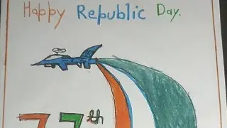 77th Republic Day Special Drawing 🇮🇳 | Fighter Jet Drawing 