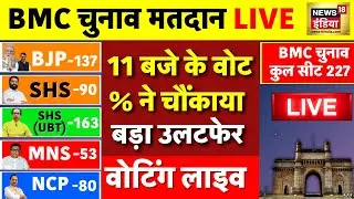 BMC Elections 2026 Live: 11 बजे के Vote percentage ने चौंकाया! | Mumbai Civic Elections |Maharashtra