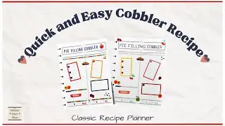 Pie Filling Cobbler - Create A Recipe Planner Page With Me