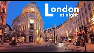 Walking in London at night   London nightlife   4K ULTRA HD