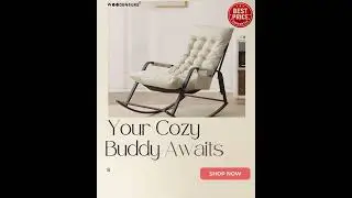 Modern Comfortable Rocking Chair for Home | Tufted Cushion Single Seat Rocker | WoodEnsure