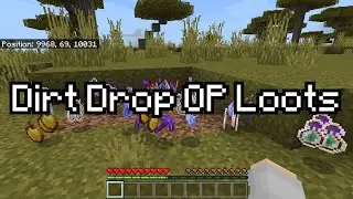Dirt/grass block drop OP item | Bedrock Add-On