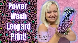 Rainbow Glitter and Power Wash Tumbler | Leopard Print Power Wash Tumbler Tutorial