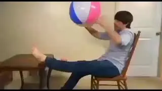 &ldquo;I hope this really heavy beach ball doesn&rsquo;t break my leg.&rdquo;