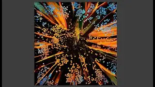 #1012 Bright And Beautiful,  Acrylic 'Starburst' Swipe